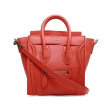 Sac cabas Celine Luggage Mini en veau cerise
