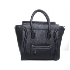 Sac cabas Celine Luggage Mini en cuir grainé noir