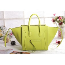 Sac cabas Celine Luggage Phantom Square jaune pomme