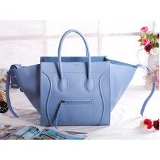 Sac cabas Celine Luggage Phantom Square bleu clair