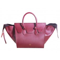 Sac à cravate Céline en cuir original couleur vin