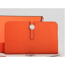 Portefeuille Hermès Dogon Togo en cuir Togo original orange