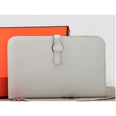 Portefeuille Hermès Dogon Togo en cuir Togo blanc