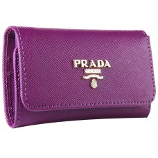 Porte-clés Prada Saffiano 6 pièces violet