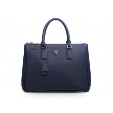 Cabas Prada Saffiano Lux Bleu Foncé