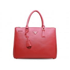 Sac cabas Prada Saffiano Lux rouge