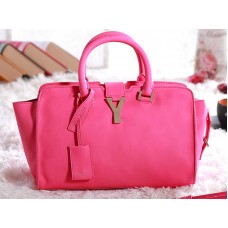 Sac cabas Yves Saint Laurent Cabas Chyc Original en cuir rose fuchsia