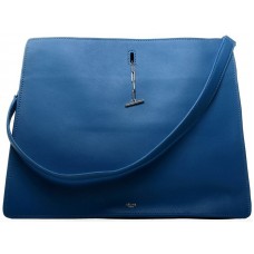 Sac bandoulière Céline en cuir de veau bleu