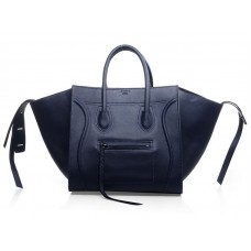 Sac cabas Celine Luggage Phantom Square bleu foncé