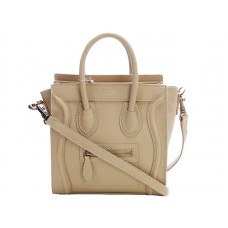 Sac cabas Celine Luggage Mini en cuir de veau beige
