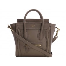 Sac cabas Celine Luggage Mini en cuir de veau kaki