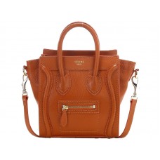 Sac cabas Celine Luggage Mini en veau orange
