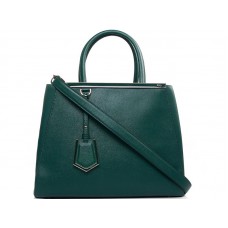 Sac cabas Fendi 2jours en cuir de veau vert