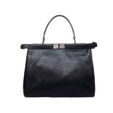 Sac Fendi Peekaboo en cuir de veau noir