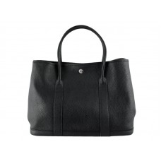 Sac cabas Hermes Garden Party en cuir Togo noir