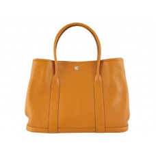Sac cabas Hermes Garden Party en cuir Togo orange