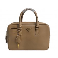 Sac à main Prada en cuir de veau Saffiano beige