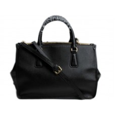 Sac bandoulière convertible Prada en cuir Saffiano noir
