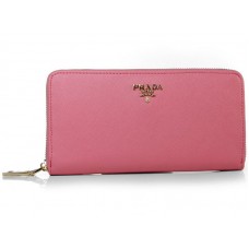 Portefeuille Zippy Prada Saffiano rose foncé
