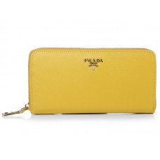 Portefeuille Zippy Prada Saffiano jaune
