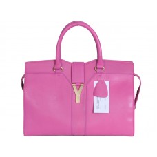 Sac cabas Yves Saint Laurent Cabas Chyc grand format en cuir rose