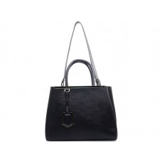 Sac cabas Fendi 2jours en cuir de veau noir