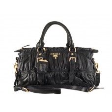 Sac cabas Prada Nappa Gauffre noir