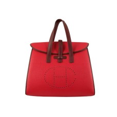 Sac à rabat Hermès 08c rouge