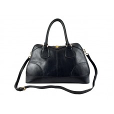 Sac Prada à poignée supérieure en cuir de daim brillant noir