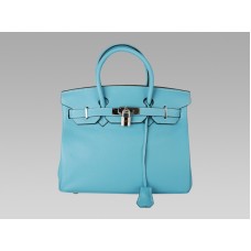 Hermes Birkin 30cm Cuir Togo Bleu Thalassa