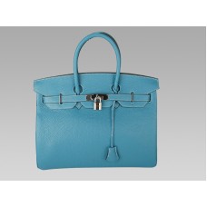 Hermès Birkin 35 cm en cuir Togo bleu