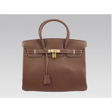 Hermès Birkin 35 cm Clémence Barenia avec finitions dorées