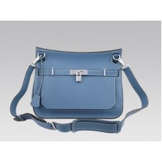 Hermes Jypsiere 34 Messenger Bag Clémence Bleu Marine
