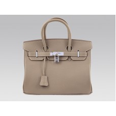 Hermès Birkin 30 cm Togo Clémence Gris Clair