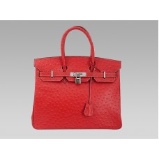 Hermès Birkin 35 cm Autruche Rouge Vif