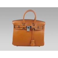 Hermès Birkin 25 en cuir Togo orange