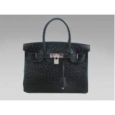 Hermès Birkin 30 cm Autruche Noir