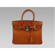 Hermès Birkin 30 en cuir Togo orange
