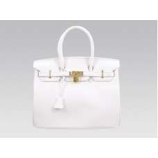Hermès Birkin 35 cm Togo Clémence Blanc avec finitions dorées