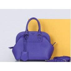 Fendi Original Mini Selleria Adele Cartable en cuir Violet