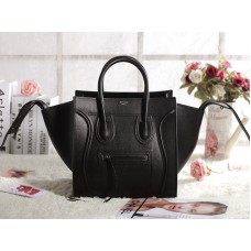 Sac cabas Celine Luggage Phantom Square en cuir Epsom noir