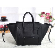 Sac cabas Celine Luggage Phantom Square en cuir Togo noir