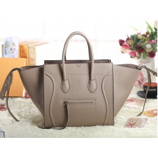 Sac cabas Celine Luggage Phantom Square en cuir Togo kaki clair