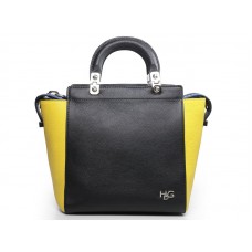 Sac cabas convertible Givenchy en cuir noir et jaune