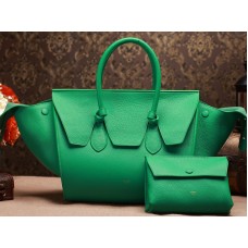 Sac Céline Tie Nano à poignée supérieure en cuir vert