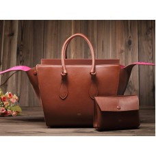 Sac Céline Tie Nano à poignée supérieure en cuir beige