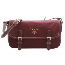 Prada Tessuto Bandoliera Sac bandoulière Messenger Bordeaux