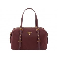 Sac bandoulière Prada Tessuto Bauletto bordeaux