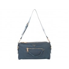 Sac bandoulière Prada Tessuto en nylon bleu