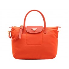 Sac cabas Prada Tessuto en nylon orange avec garniture en cuir